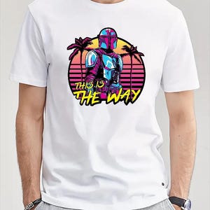 Camiseta de The Mandalorian, camiseta vintage de Star Wars, camiseta de Star Wars, camiseta This is The Way, camiseta de Mando, camiseta unisex, camiseta de Disney