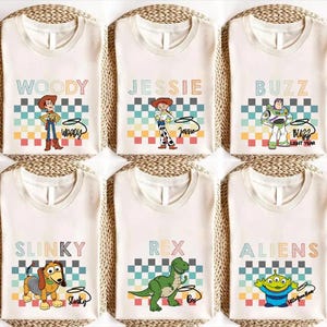 Disney Characters Shirt, Disney Toy Story Disney Matching Shirt, Buzz Woody Jessie Slinky Aliens Rex, Disney Mickey and Friends Group Shirt