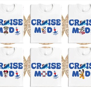 Disney Cruise Mode Shirt, Kreuzfahrtgeschenk, Cruise Vibes T-Shirts, passende Gruppenshirts für Urlaub, Sommerferien, Disney Familienkreuzfahrt