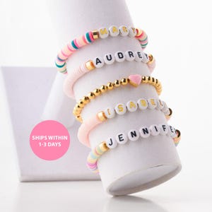 Friendship Gift For Woman | Sorority Merch | Friendship Bracelet | Gift For Mom | Women&#39;s Bracelet | Beaded Name Bracelet | Gift For Her