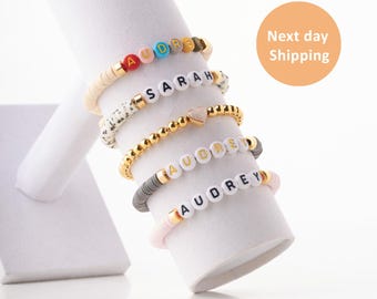 Full Of Color Name Bracelet, Custom Bead Bracelet, Heishi Bracelet, Custom Gifts , Personalized Name Beaded Bracelet , Friendship Bracelets