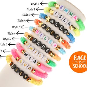 Back to School Gifts | Personalized Gift For Kids | Back to School Bracelet | Custom Beaded Bracelet | First Day of School Gift  |