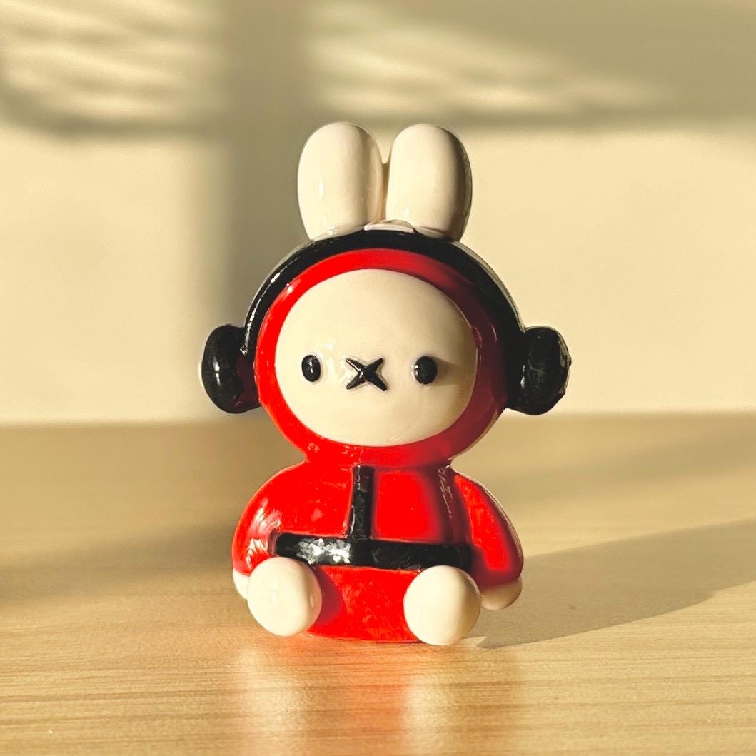 Miffy Squid Game Guard Bunny Handmade Clay Desk Figure