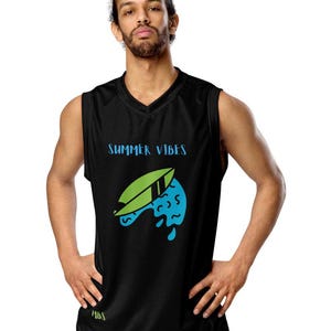 Recycled unisex basketball jersey