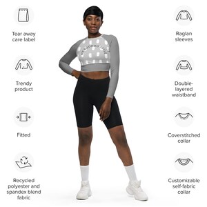 Recycled long-sleeve crop top