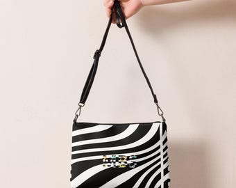 Torba na ramię BOOHOO, wygląd zebry, impreza Boohoo, lato, słońce