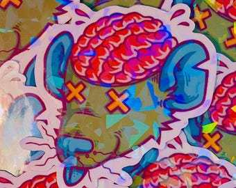Zombie Rat 3 Inch Holographic Sticker