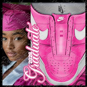 Graduation Shoe Tumbler Editable Template