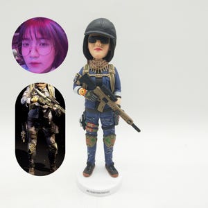 Custom Rifle Bobblehead: Personalized Military Gift
