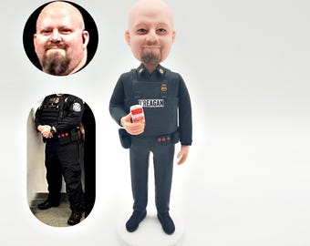 Custom Police Officer Bobblehead: Personalized Law Enforcement Gift