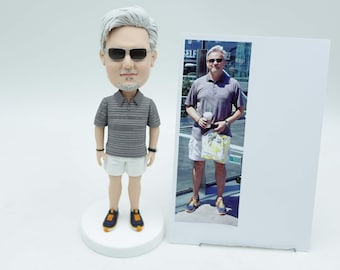 Personalized Photo Bobblehead Figurine: Custom Clay Sculpture Gift