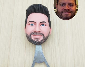 Personalized Bobblehead Bottle Opener: Custom Clay Keepsake