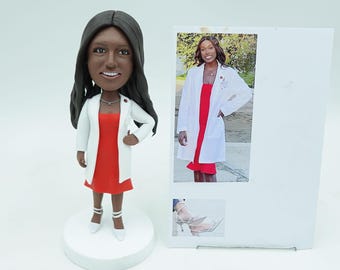 Personalized Doctor Bobblehead: Custom Clay Figurine, Unique Keepsake