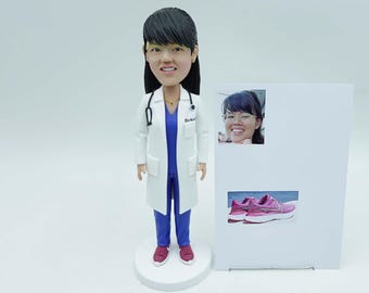 Custom Clay Doctor Bobblehead: Personalized Medical Gift