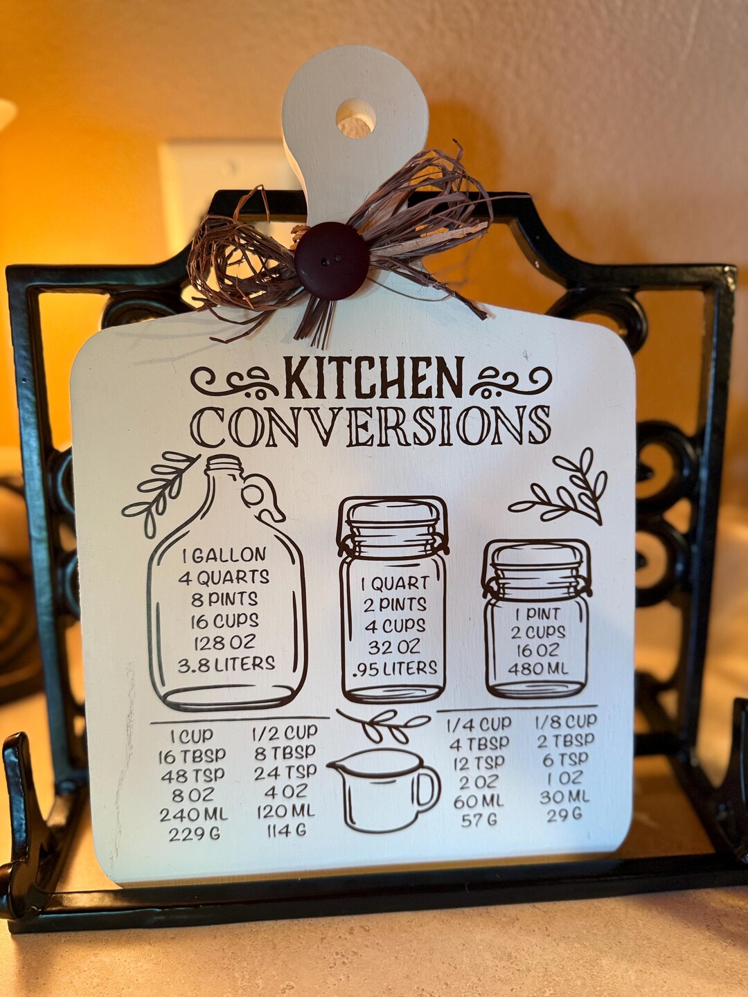 Kitchen Conversions Decorative Cutting Board - Etsy