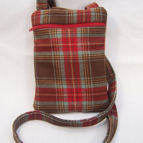 Brown Plaid Bag Etsy
