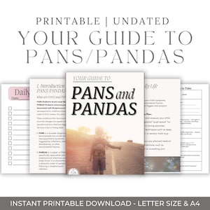 PANS/PANDAS サポートバンドル: PANS/PANDAS のお子様を持つ親のための症状トラッカー、ケアガイド、デイリープランナー