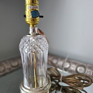 Vintage MCM crystal table Lamp