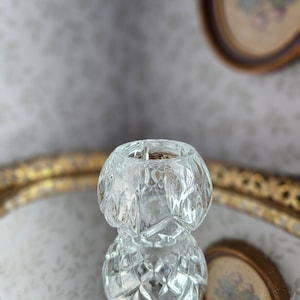 Homco Heavy Clear Crystal 2&quot; Votive Tealight Candle Holder USA