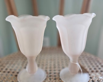 Pink vintage parfait cups
