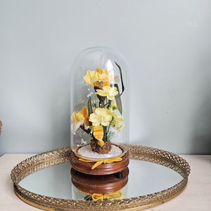 Vintage faux flower cloche