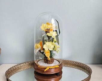 Vintage faux flower cloche