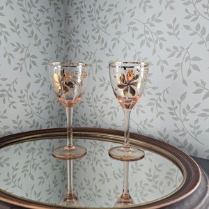 Vintage Wine Glasses Set of 2