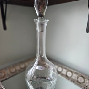 Vintage Toscany Large etched glass decanter