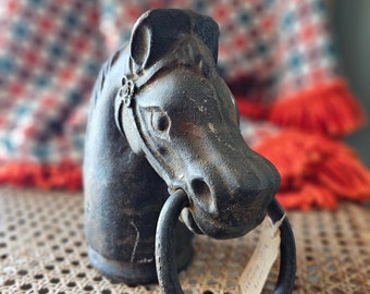 Antique Cast Iron Hitching Post Horse Head