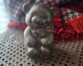 Vintage Avon Baby’s First Heirloom Collection Silverplated Bear Bank