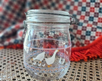 Vintage Geese Apothecary Jar with Lid
