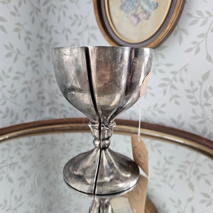 Vintage silver plated toasting goblets