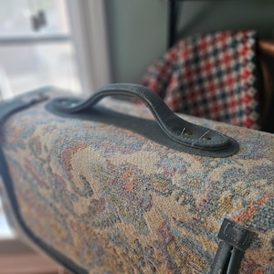 Vintage fabric French suitcase