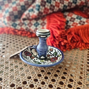 Armenian Cermanic Hand Painted Candlestick