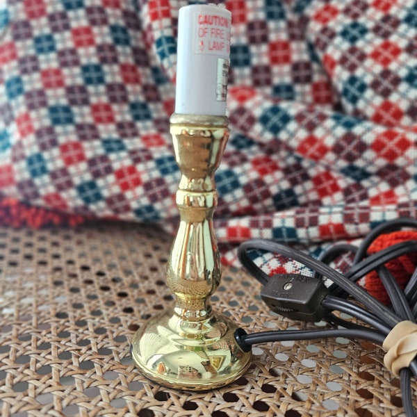 Vintage Mini brass table lamp