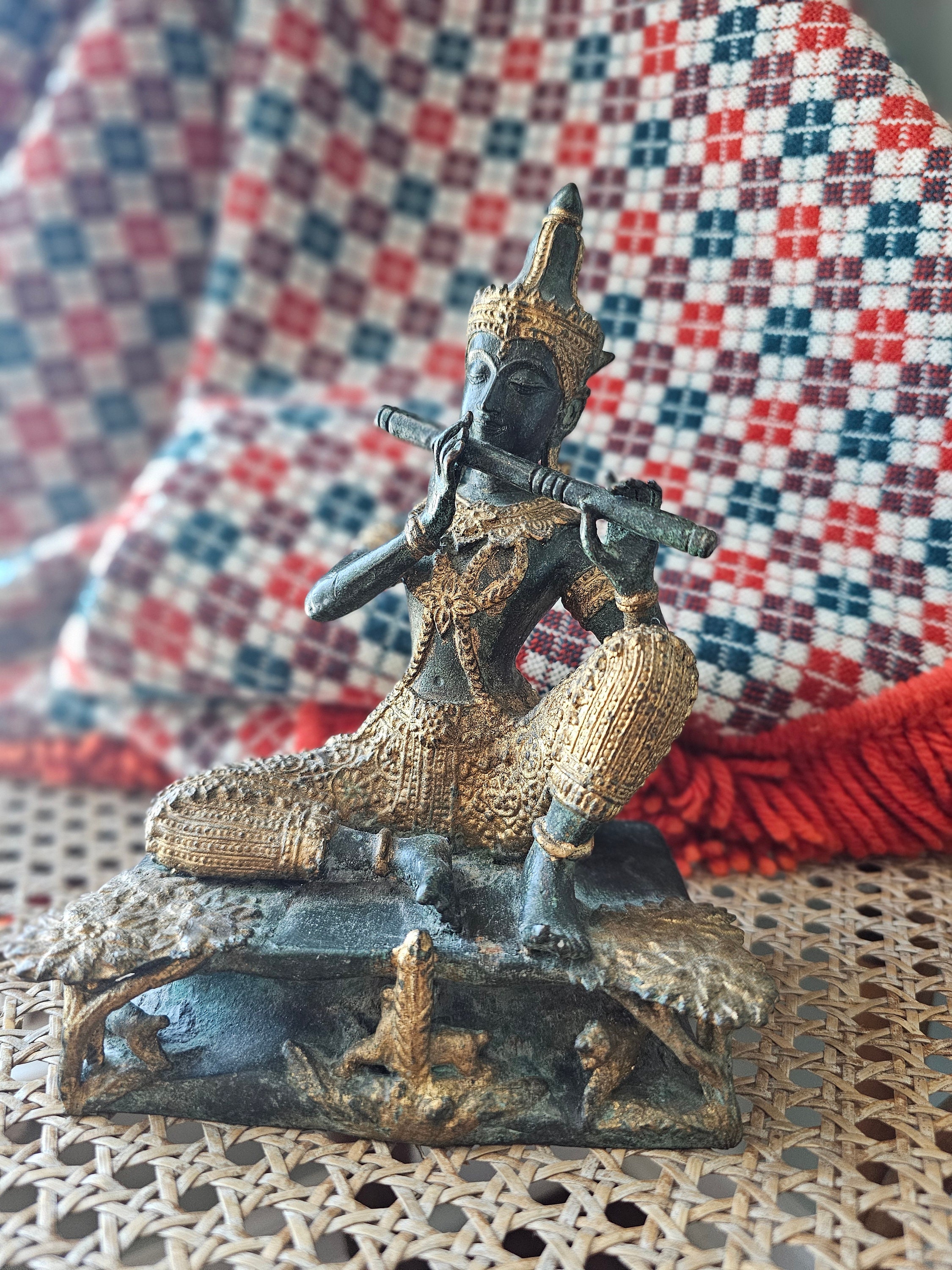 置物　ブロンズ　タイ　胡弓 置物ブロンズタイ胡弓