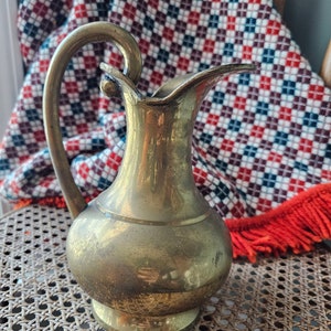 Vintage Brass Water Pitcher