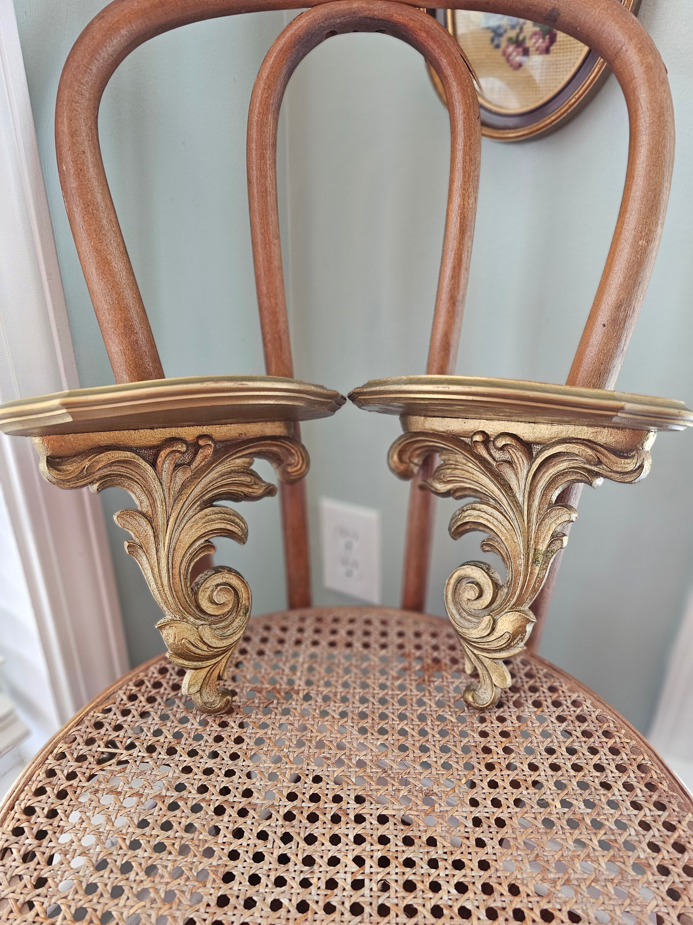 Vintage Syroco Wall Shelf Sconce / Plastic Wall Decor / Hollywood