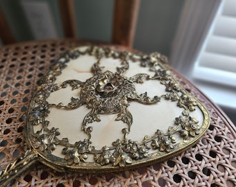 Antique Vanity Hand Mirror Victorian