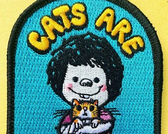 Cats Are Enough - 4" x 2.5" Iron-On Patch