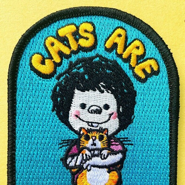 Cats Are Enough - 4" x 2.5" Iron-On Patch