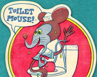 Toilet Mouse - 3" Vinyl Stickers