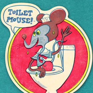 Toilet Mouse - 3&quot; Vinyl Stickers