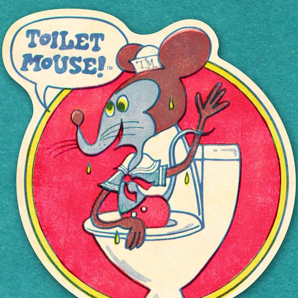 Toilet Mouse - 3" Vinyl Stickers