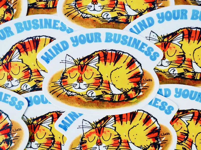 Mind Your Business 3 Vinyl Stickers image 2