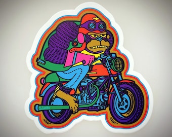 Buster the Burly Biker - Sticker