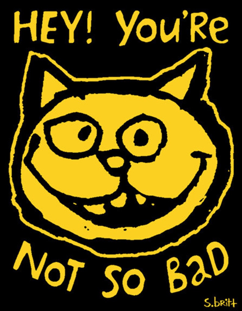 Hey You're Not So Bad 2.75 Vinyl Stickers image 1