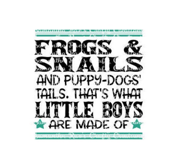SVG PNG DFX Frogs Snails Puppy Dog Tails Little Boys Etsy