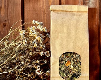 Soothing Herbal Tea Blend • Chamomile Relaxation Tea • Caffeine-Free Calming Tea for Stress Relief, Sleep & Daily Wellness