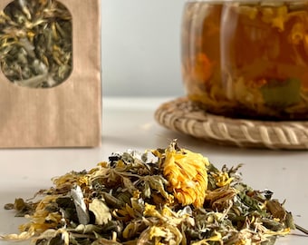 Nordic Sun-Kissed Herbal Tea, Organic Wildcrafted Wellness Tea Blend, Energizing Daytime Herbal Tea Vitality & Balance,Gift For Nature Lover